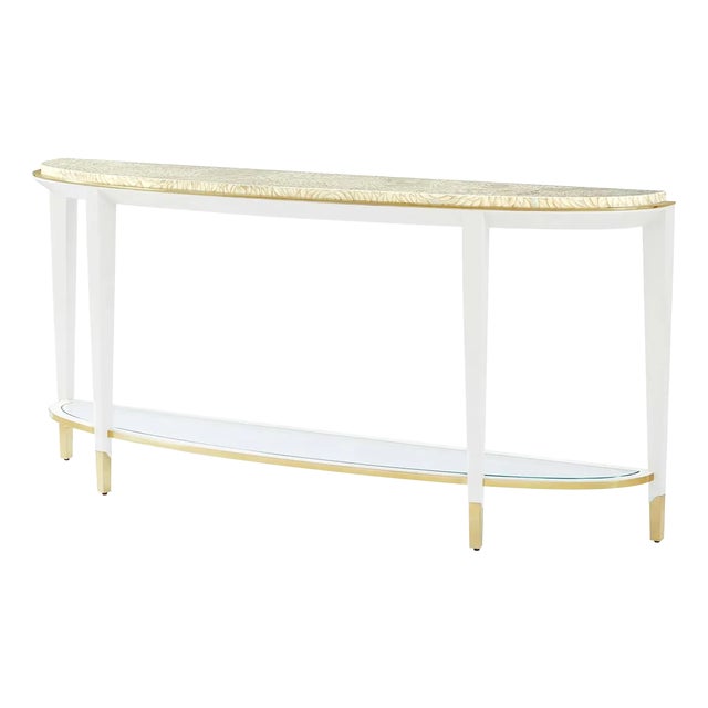 Hollywood Regency Demilune Console Table For Sale