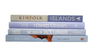 Decorative Books - Ocean Coffee Table Stack - 4 Blue Books
