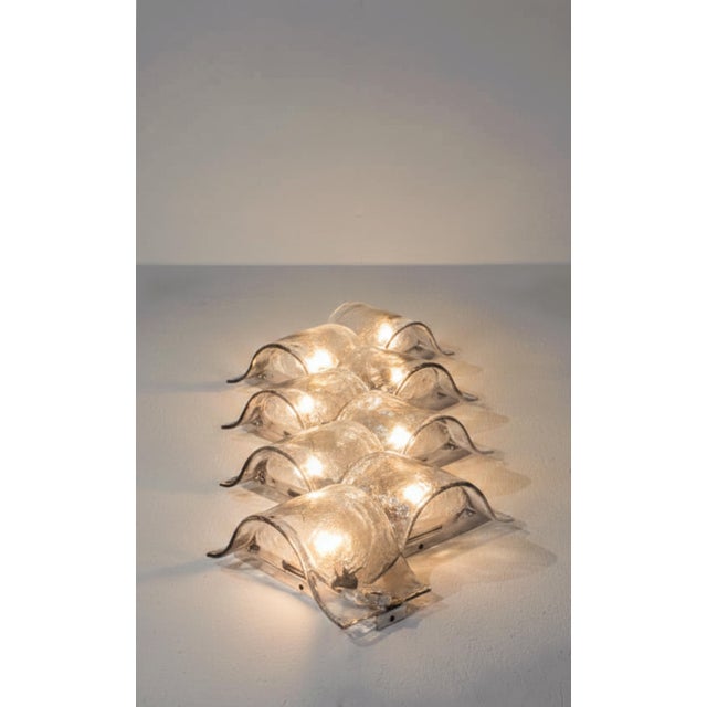 White Lp 276 Murano Glass Sconce Panel attributed to Carlo Nason for Mazzega, 1970, Set of 8 For Sale - Image 8 of 8