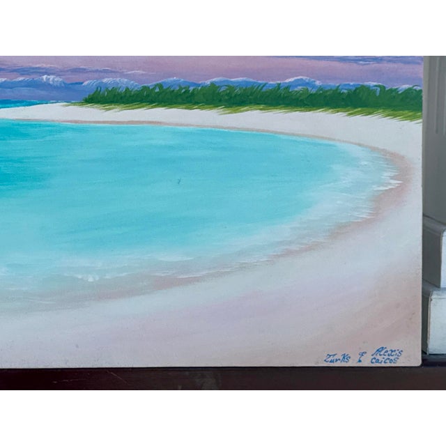 Large Original Turks & Caicos Island Beach Painting by Alexis St. James For Sale - Image 4 of 9