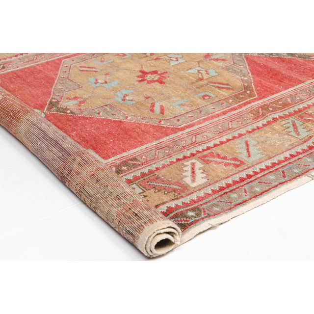 Turkish Oushak Vintage Handknotted Area Rug For Sale - Image 3 of 10