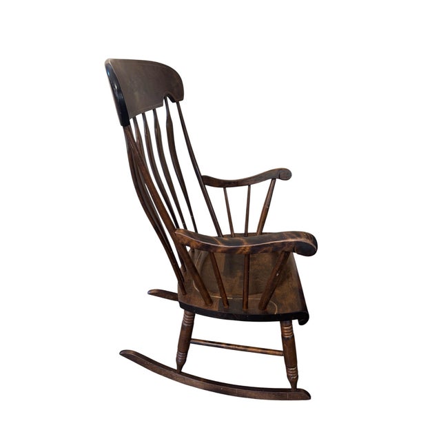 Mid 20th Century S. Bent and Brothers Hitchcock Style Rocker For Sale In Phoenix - Image 6 of 12