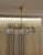 Beige Murano Glass and Brass Chandelier, 2000s For Sale - Image 8 of 15