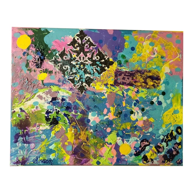 Majesty Abstract Acrylic on Canvas by Sharon For Sale