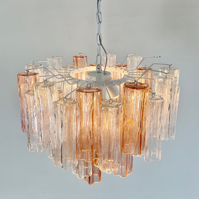 Large Tronchi Murano Glass Chandelier from Made Murano Glass, 1980s For Sale - Image 4 of 6