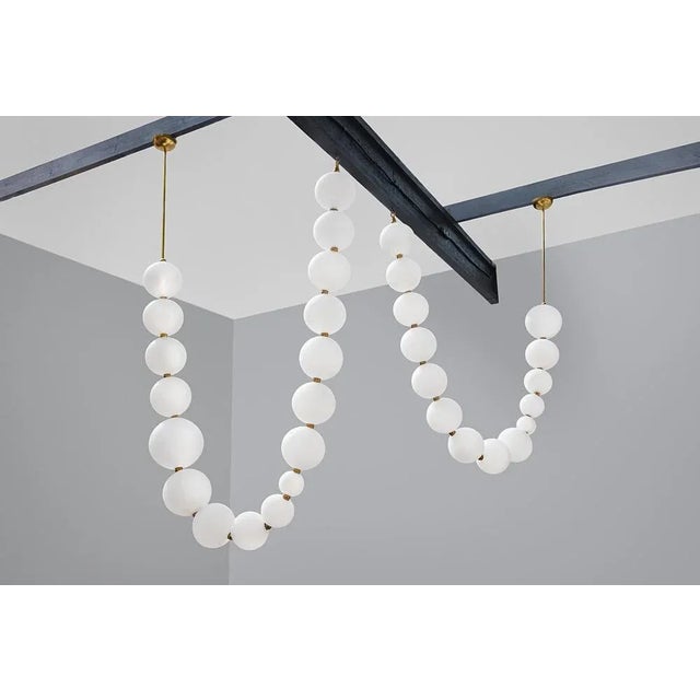 Pearl Necklace Pendant Light by Ludovic Clément d'Armont For Sale - Image 4 of 9