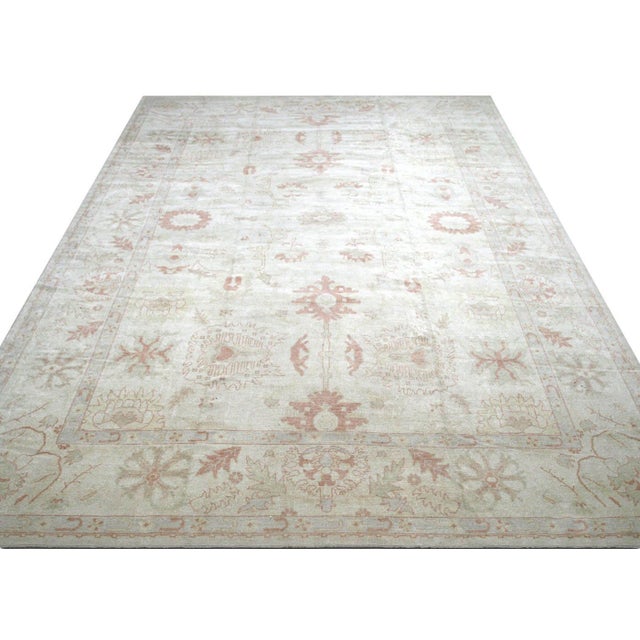 1960s Turkish Oushak Rug For Sale In Los Angeles - Image 6 of 6