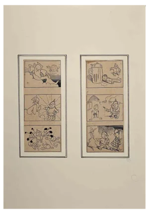 Filiberto Scarpelli, Story of a Boy, Pen Drawing, 1910
