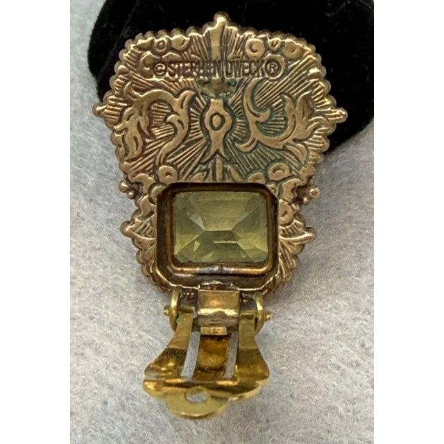 1990s 1990s Stephen Dweck Bronze Earrings With Shell and Quartz, Pair For Sale - Image 5 of 5