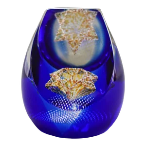 Caithness Scotland Star Reflection Signed Glass Paperweight Limited Ed. 38/650
