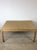 This mid century modern dining table features hardwood construction, original blonde finish, expandable top with 3...