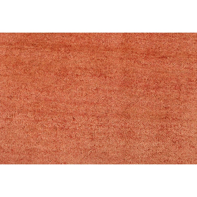 2020s Gabbeh Rug 2’3” X 4’6” Rust Wool Contemporary Hand-Knotted Carpet For Sale - Image 5 of 13