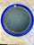 1980s Vintage Postmodern Primary Blue Round Wall Mirror — Memphis Style Plastic Mirror, 1980s For Sale - Image 5 of 7