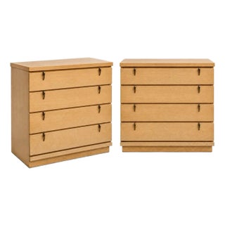 Mid-Century Modern Cerused Mahogany Chests Att. Johnson Carper - Pair For Sale