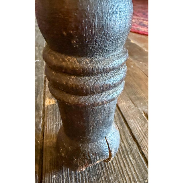 Antique Oak Small Dining Table With Turned Legs Slight Eastlake Styling For Sale In Saint Louis - Image 6 of 10