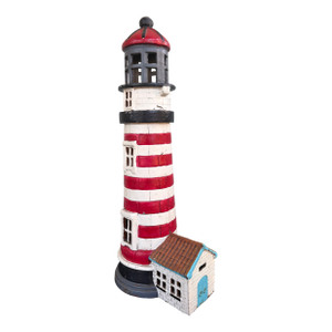 Vintage Cast Iron Lighthouse Sculpture With Removable Top & Tealight Holder – Nautical Coastal Decor