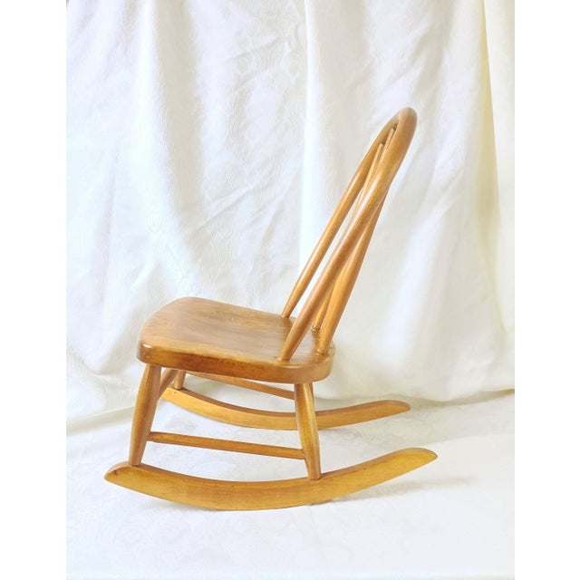 1950s 1950s Child Wooden Rocking Chair For Sale - Image 5 of 15
