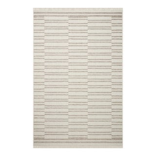 Amber Lewis x Loloi Malibu Ivory / Dove 11'-4" x 15' Area Rug For Sale