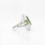French Deco Style 18k White Gold Green Beryl & Tsavorite Garnet Cocktail Ring For Sale - Image 9 of 12