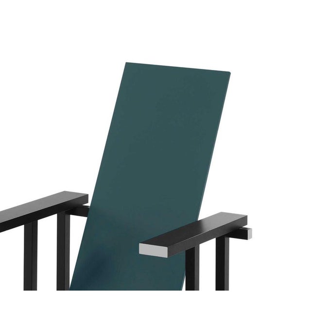 Black and Blue Armchair by Gerrit Thomas Rietveld for Cassina For Sale - Image 9 of 14