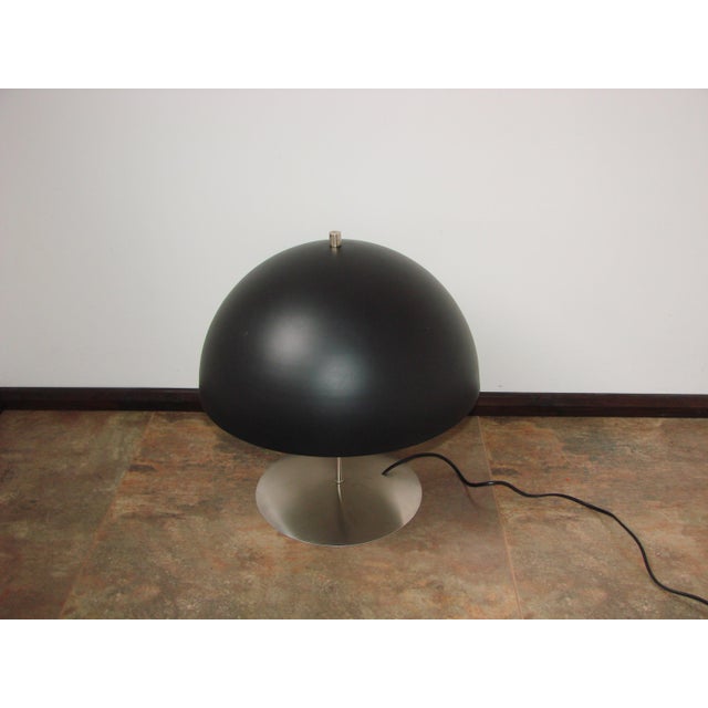 Modern Metal Table Lamp with Black Shade, 1980s For Sale - Image 11 of 12
