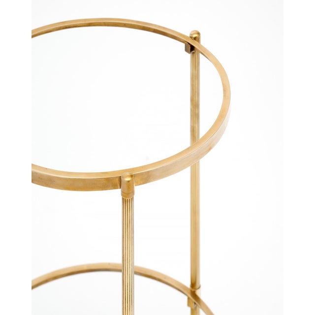 Metal French Art Deco Tripod Side Table For Sale - Image 7 of 9