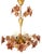 This large and highly decorative Murano flower bouquet chandelier features elegant brown and amber-toned hand-blown glass...