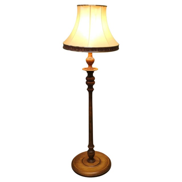 Edwardian Turned Floor Standing Reading Lamp, 1900 For Sale - Image 7 of 7