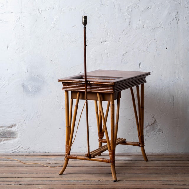 A Bamboo Jardiniere and Lamp Table, 20th Century For Sale - Image 4 of 15