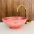 Pink Ceramic Countertop Round Sink, Handmade For Sale - Image 4 of 7