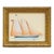 Original Hand-Painted Sailboat Painting in a Vintage Frame For Sale