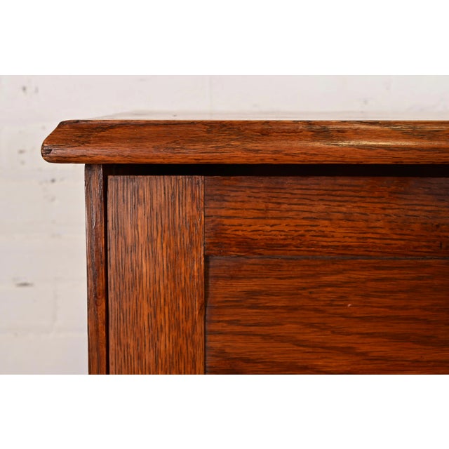 Antique Mission Oak Arts & Crafts Standing Map Case, Circa 1900 For Sale - Image 10 of 14