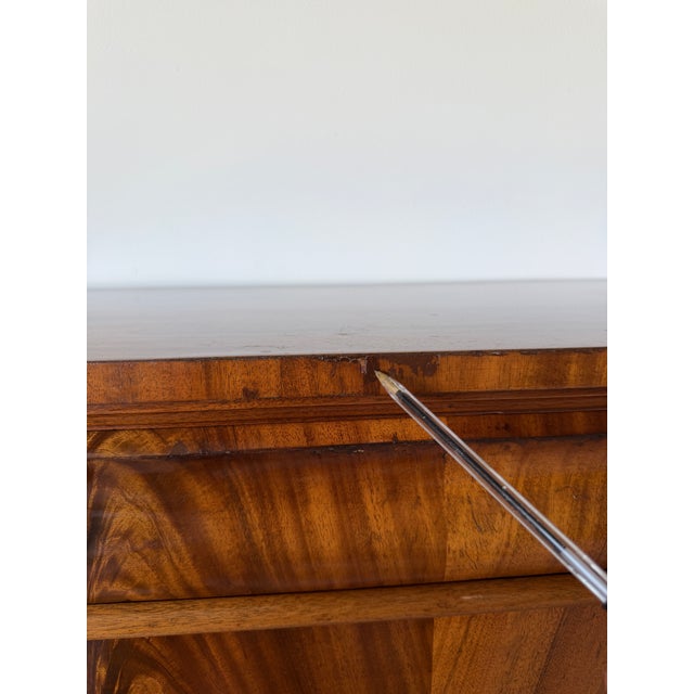 Antique Empire Style Console Table With Carved Paw Feet & Casters For Sale - Image 16 of 17