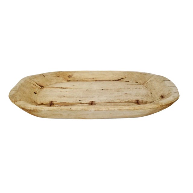 Vintage Rustic Sun Bleached Wood Tray For Sale In Los Angeles - Image 6 of 6