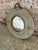 Mid 20th Century Vintage Small Ceramic Round Wall Mirror For Sale - Image 5 of 9