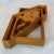 Wood Mid-Century Figural Carved Wood Geometric Sculpture Confined Man in Box For Sale - Image 7 of 13