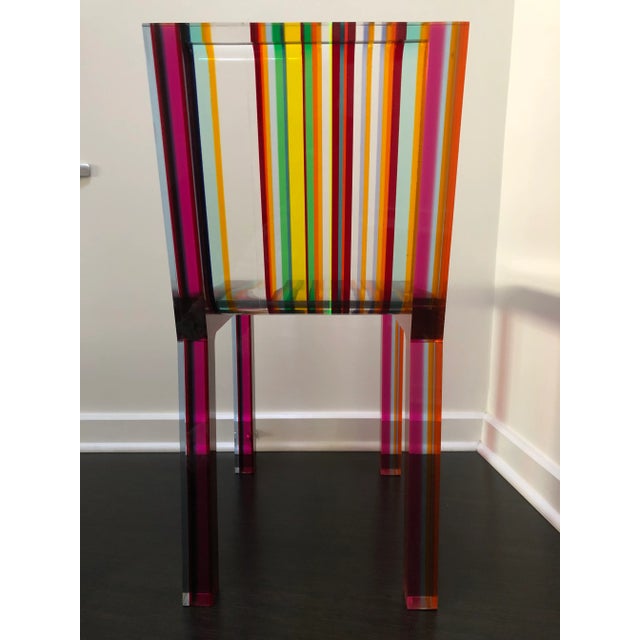 Patrick Norguet Patrick Norguet Rainbow Acrylic Side Chair For Sale - Image 4 of 12