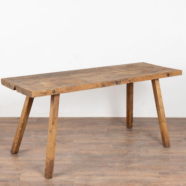 19th Century Rustic Peg Leg Console Table For Sale - Image 18 of 18