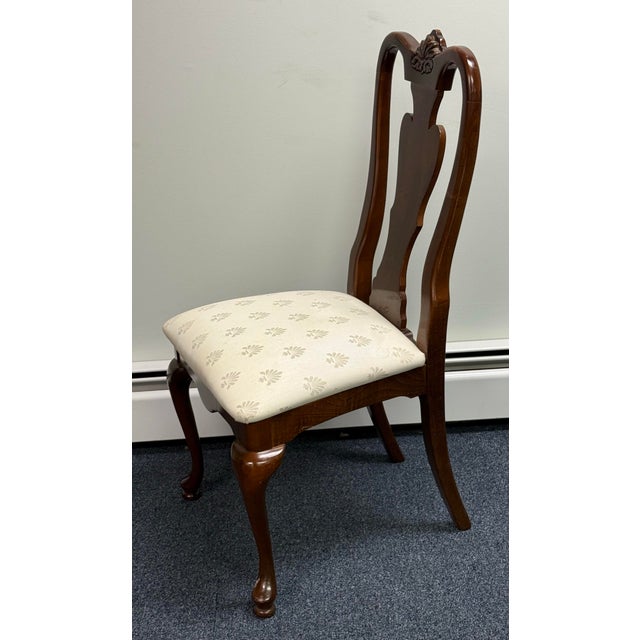 Brown Late 20th Century American Drew Georgian Cherry Dining Chairs - Set of 6 For Sale - Image 8 of 12
