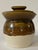 Vintage Mid 20th Century Hand Made Brown & Cream Glazed Honey Jar For Sale - Image 4 of 9