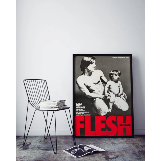 Mid-Century Modern Andy Warhols Flesh Original Vintage Movie Poster, French, 1968 For Sale - Image 3 of 4