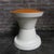 Vintage Stool with Orange Seat, 1970s For Sale - Image 9 of 9