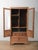 Indian Late 20th Century Indian Teak Glass Front Almirah Cabinet With Drawers and Interior Shelving For Sale - Image 3 of 7