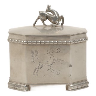 Swedish Grace Pewter Tobacco Jar by Harald Linder for Uddevalla, 1920s For Sale