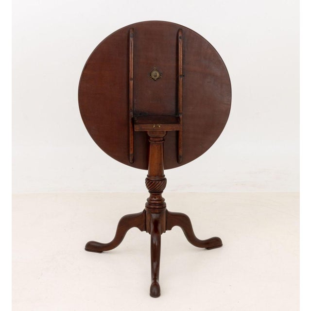 Brown George III Mahogany Tilt-Top Table For Sale - Image 8 of 8