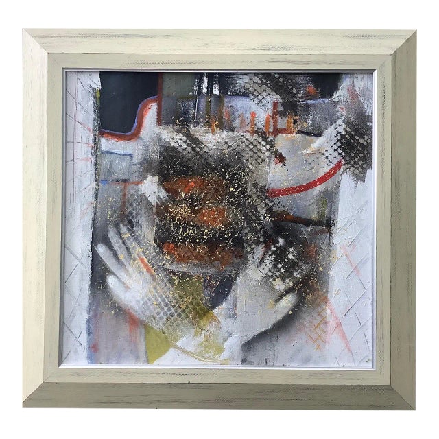 "This Happened". Abstract Mixed Media Painting by Reter Rossiter For Sale