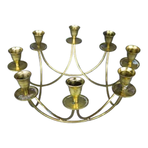 Mid Century Brass 8-Arm Candelabra