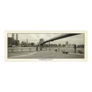 Late 20th Century Ralf Uicker 'Brooklyn Bridge, New York' Black & White USA Offset Photography Lithograph For Sale