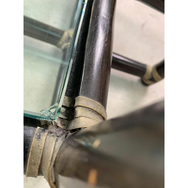 Bamboo Coffee Table attributed to Lyda Levi for McGuire, 1960s For Sale - Image 13 of 15