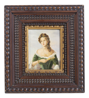 Jose Almonte, Portrait of a Lady, Oil Painting on Copper
